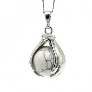 Кулон Шар в ладонях 18*23мм с кахолонгом (иск.)