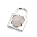 Кулон Замок 15*23мм в металле с розовым кварцем Кулон Замок 15*23мм в металле с розовым кварцем