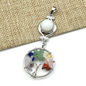 Кулон Древо Жизни 28*65мм с кварцем (иск.)