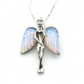 Кулон Ангел 23*34мм с лунным камнем (иск.) Кулон Ангел 23*34мм с лунным камнем (иск.)