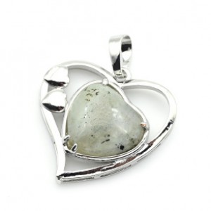Кулон Сердце 27*27мм с лабрадором
