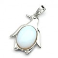 Кулон в виде Пингвина 23*32мм с лунным камнем в металле (иск.) Кулон в виде Пингвина 23*32мм с лунным камнем в металле (иск.)