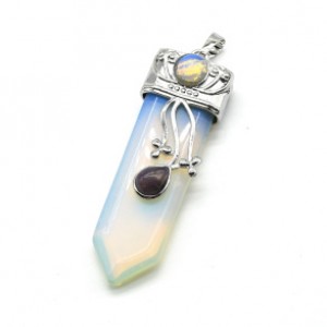 Кулон с лунным камнем Меч 20*57мм (иск.)