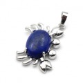 Кулон с лазуритом "Краб" 22*34мм в металле Кулон с лазуритом "Краб" 22*34мм в металле