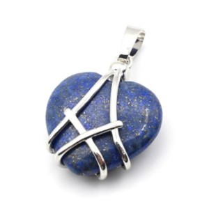 Кулон в форме сердца 20*25мм с лазуритом