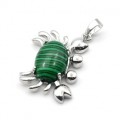 Кулон с малахитом искусственным "Краб" 22*34мм в металле (иск.) Кулон с малахитом искусственным "Краб" 22*34мм в металле (иск.)