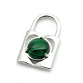 Кулон Замок 16*26мм с малахитом искусственным в металле (иск.) Кулон Замок 16*26мм с малахитом искусственным в металле (иск.)