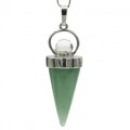 Кулон-маятник в виде конуса 17*48мм с нефритом прессованным