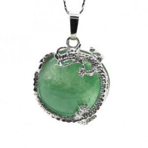 Кулон Дракон 24*27мм авантюрин зеленый