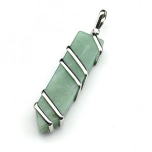 Кулон с нефритом прессованным Карандаш 15*50мм