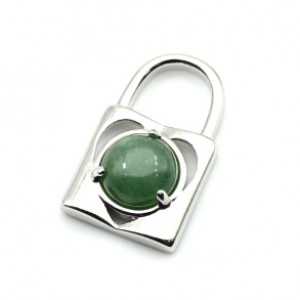 Кулон Замок 16*26мм с нефритом прессованным