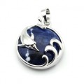 Кулон Дельфин 24*26мм с содалитом