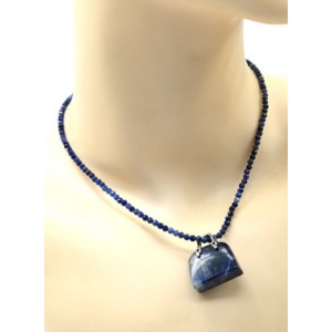 Оригинальная Кулон с содалитом в форме сумочки 25*10*27мм