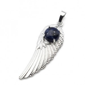 Кулон Крыло Ангела 16*47мм с содалитом