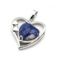 Кулон в виде сердца 27*29мм с содалитом