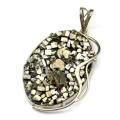 Кулон с пиритом 37*51мм.