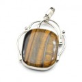 Кулон с тигровым глазом 34*40мм.