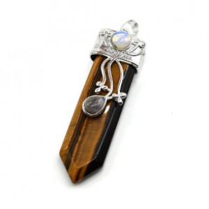 Кулон с тигровым глазом Меч 20*57мм
