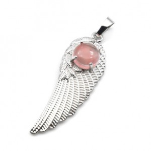 Кулон Крыло Ангела 16*47мм с халцедоном (иск.) Кулон Крыло Ангела 16*47мм с халцедоном (иск.)