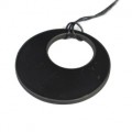 Кулон из шунгита на замше "Круг в круге" 50-55мм
