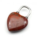 Кулон Замок - Сердце 20*31мм с яшмой красной