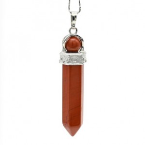 Кристалл - Кулон-маятник из яшмы красной 14*48мм