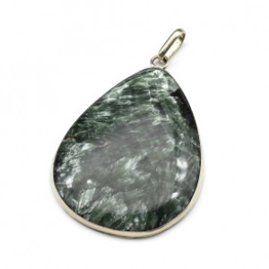 Кулон серафинит " Капля " 36*47мм.