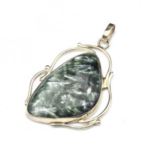 Кулон серафинит " Грация " 27*44мм.