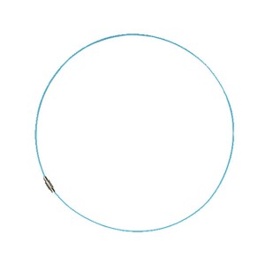Чокер основа для колье,  длина  45 см, толщина 1 мм, голубой, 1 штука