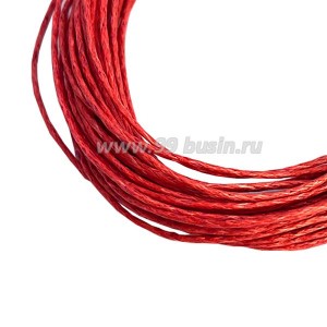 Шнур вощеный 1 мм красный 6 метров/упаковка