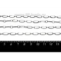 Цепочка нержавеющая сталь (stainless steel) Два размера звеньев Запаянная 10*4, 5*4 мм, овальные вытянутые звенья, 1 метр/упаковка