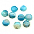 Кабошон из агата тонированного синий, 20*20*8мм.
