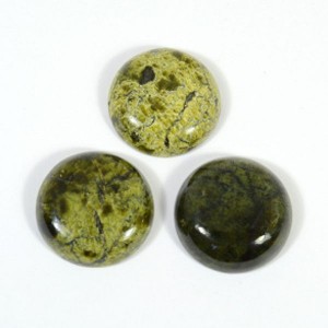 Кабошон из змеевика круг 18*18*5мм