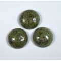 Кабошон из змеевика круг 20*20*7мм