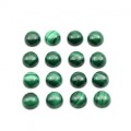 Кабошон из малахита круг, 6*6*3мм