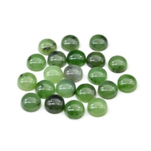 Кабошон из нефрита круг 11*11*5мм