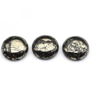 Кабошон из пирита круг 16*16*5,5мм Кабошон из пирита круг 16*16*5,5мм