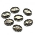 Кабошон из пирита овал 12*16*5,5мм.