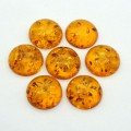 Кабошон из янтаря искусственного 20*20*8мм, коньячный (иск.)