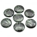 Кабошон из серафинита круг, 27-28*5мм