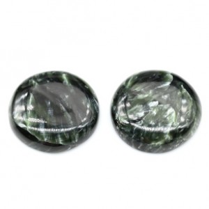 Кабошон из серафинита круг, 23-24*6мм