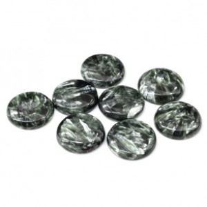 Кабошон из серафинита круг, 24*24*5мм