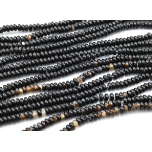Бусины из агата черного диск 6,5мм, 38см, 119 бусин