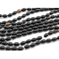 Бусины из агата черного овал 8*12мм, 37см, 28 бусин