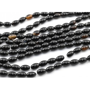 Бусины из агата черного овал 8*12мм, 37см, 28 бусин