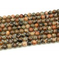 Бусины из агата крейзи тонированного шарик 12мм цвет рыжий, 38см, 33 бусины