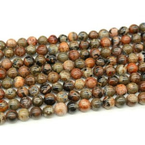 Бусины из агата крейзи тонированного шарик 12мм цвет рыжий, 38см, 33 бусины