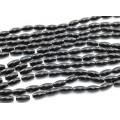 Бусины из агата черного рис 8*16мм, 40см, 25 бусин