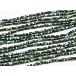 Бусины из перламутра диски 4мм цвет изумрудный, 39см, 153 бусины