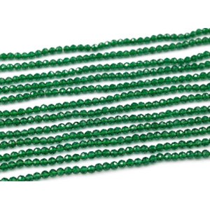 Бусины из шпинели шарик гр.3мм цвет изумрудный, 37см, 130 бусин (иск.)